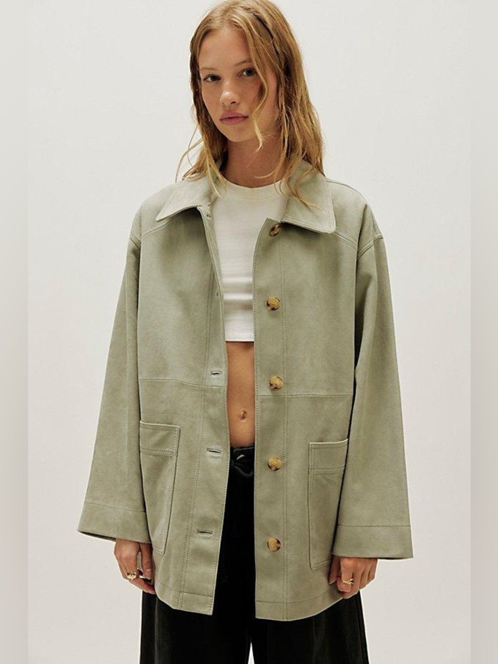 Free People We The Free Annalise Suede Jacket NWT Size S Retail $498